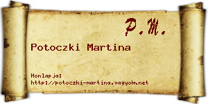 Potoczki Martina névjegykártya